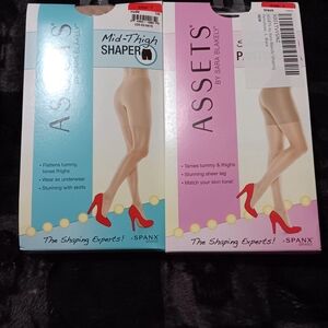 2 Spanx Assets by Sara Blakely Mid-Thigh Shaper